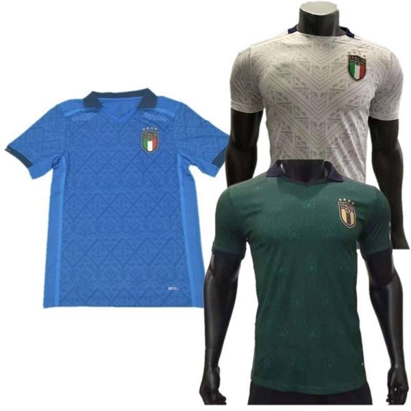 

2020 italy player version soccer jersey #10 insigne candreva shirt mens #19 bonucci romagnoli home away third football uniform, Black;yellow