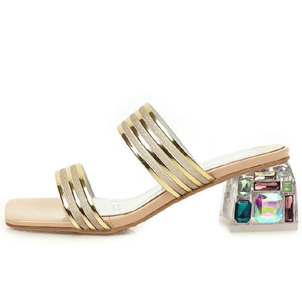 

comfort summer women slippers shoes outdoor luxury crystal women slides fashion colorful heels casual beach women's flip flops, Black