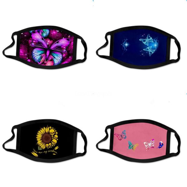 

designer printed face masks mascherine reusable mask smile 3d print maske with pm2.5 active carbon filter shield colorful funny party fed#14