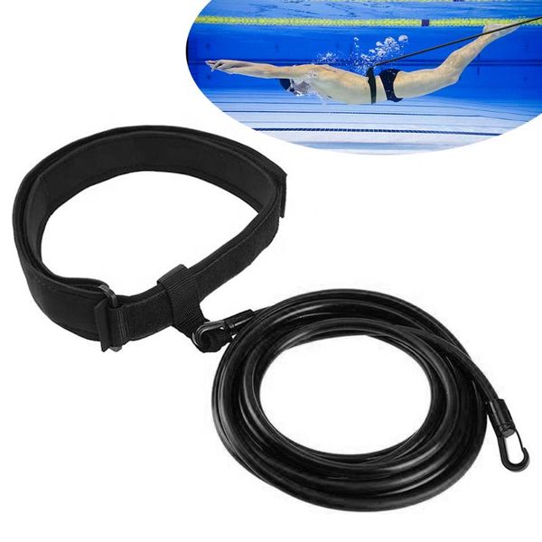 

4m adjustable swim training belt resistance elastic belt swimming training rope swimming resistance bands equipment