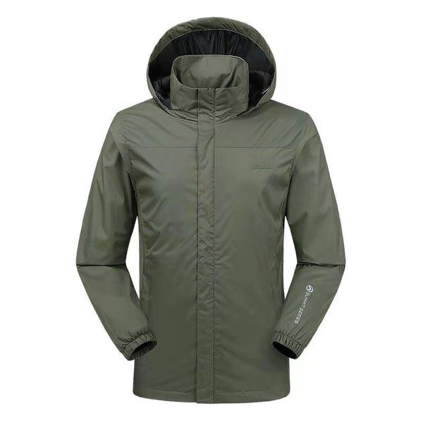 

2020 world men's lightweight windbreak and rainproof jacket embroidery waterproof shell women's coloured hoodie front zipper jacke, Black;brown