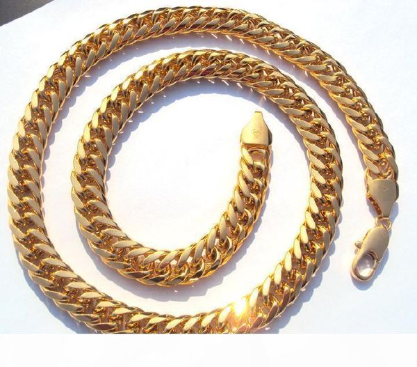 

heavy mens 24k real solid gold finish thick miami cuban link necklace chain jewelry 3 consecutive years sales champion, Silver