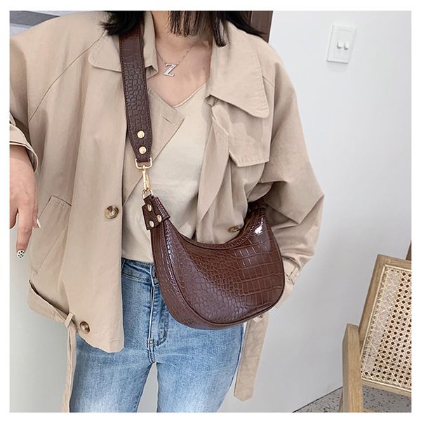 

jiessie&angel women leather messenger bag small shoulder bags ladies crocodile saddle bag luxury designer handbags crossbody
