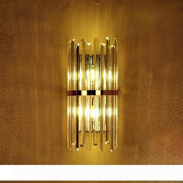 

k9 crystal wall sconce bedroom wall lamp with switch livingroom dining bedroom led wall light conference hall l gold crystal lamps