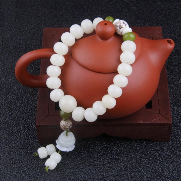 

new natural bodhi root bead bracelet lotus pendant bracelet jewelry with wholesale, Black