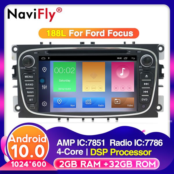 

android 10 32g rom hd screen car multomedia obd2 for focus galaxy audio radio stereo wifi head unit tpms rds dvd player car dvd