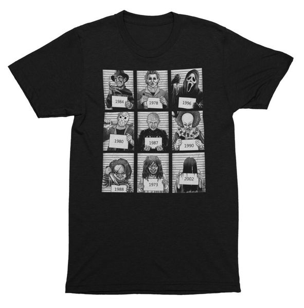 

взрослые halloween tops тройника shirt horror тюрьма фото унисекс настройка o шеи футболку