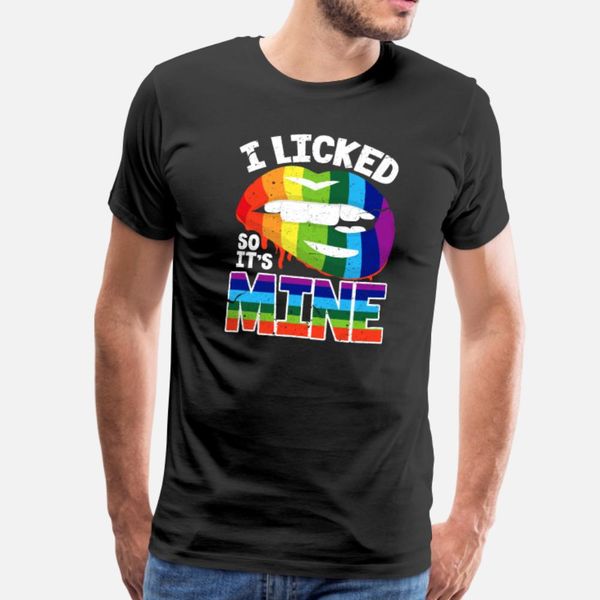 

i licked so it's mine t shirt men designing tee shirt s-xxxl trend anti-wrinkle breathable spring pattern shirt