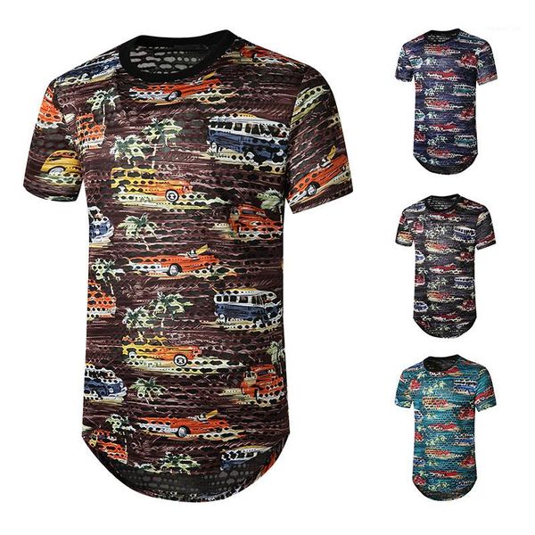 

clothing summer mens designer tshirts teenager loose cars printed short sleeve crew neck casual mens, White;black