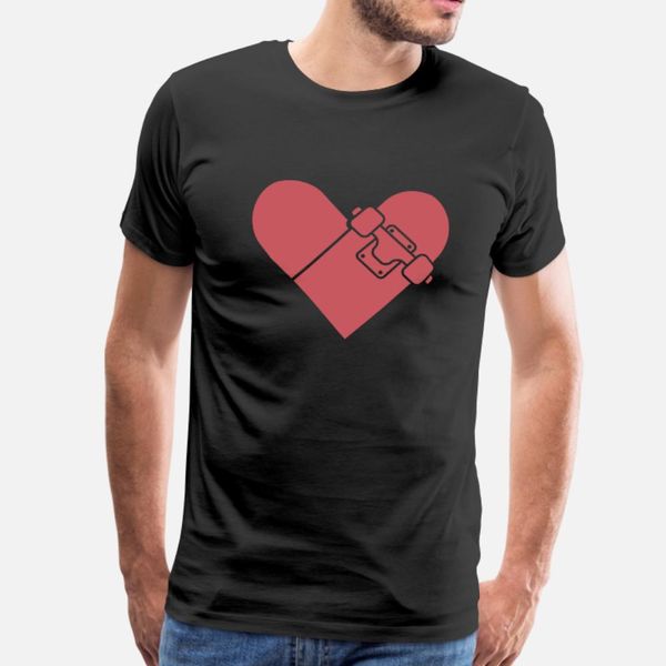 

cool skateboard urban life heart design gift idea t shirt men custom tee shirt round collar novelty famous fashion summer trend shirt