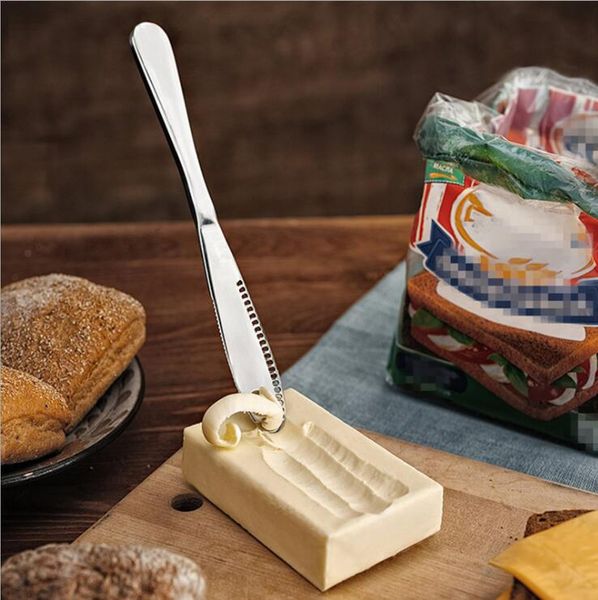 Coltello per burro Formaggio Utensile in acciaio inossidabile Posate Formaggio Dessert Marmellata Spalmatore Colazione Attrezzo Cucina Stoviglie Colore Argento Coltelli LSK1358