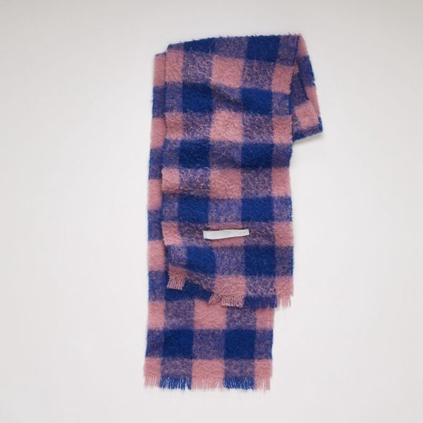 

fashion new short cashmere contrasting plaid scarf for women, men and students long dual-purpose scarf warm plaid shawl gift in winter, Blue;gray