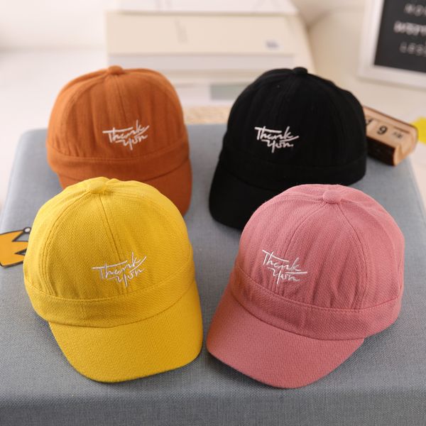 

baby boy and girl hats spring and autumn boys baseball cap tide, Yellow