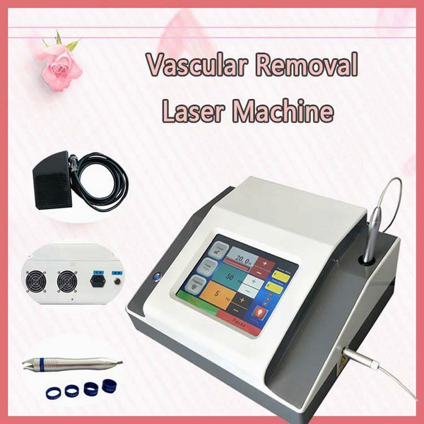 

980nm diode laser 0.2mm 0.5mm 1mm 2mm 3mm 5 spot size touch screen 980nm diode laser vascular blood vessel spider vein removal machine, Black