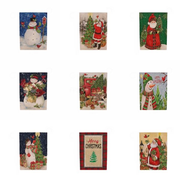 

christmas decoration flags window wall pendant creative hang flag santa snowman cloth xmas christmas decorations for home store#899