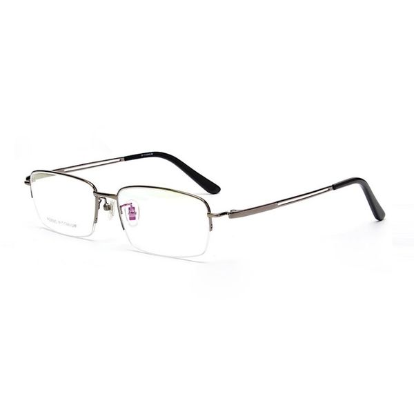 

width-141 pure titanium eyeglasses frames men spectacle frames ultra light 7.00g business optical reading glasses male eyewear, Black