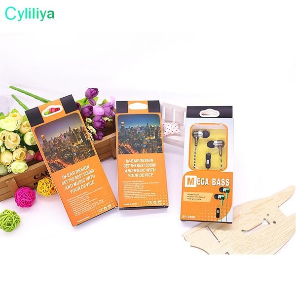 

universal 3.5mm in-ear headphones super bass earphones headsets wired braid cable mic earbuds for iphone 6 6s 7 plus samsung with retail box