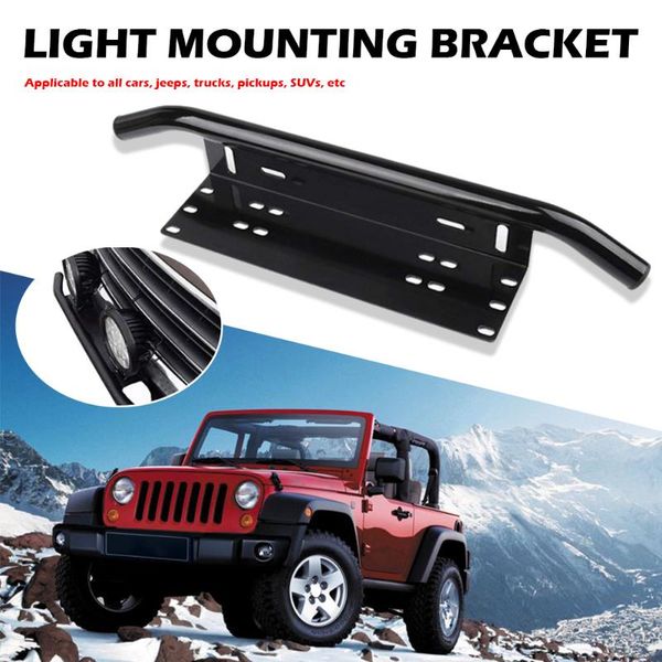 

car number plate offroad front license number plate bracket frame holder light bar mount bumper for suv truck vehicle car