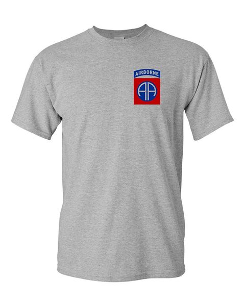 

2019 мода лето стиль восемьдесят второй десантной дивизии chest знак армии t-shirt tee рубашка