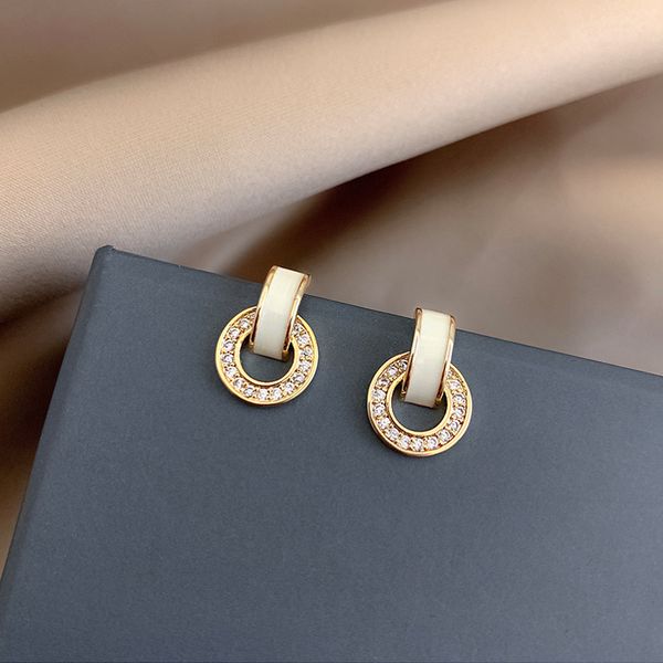 

japan and south korea new simple retro geometric earrings female fashion daily ol commuter earrings jewelry wholesale, Golden