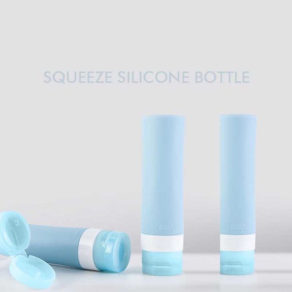 

storage bottles & jars 5 pcs portable travel silicone bottle shampoo shower gel sub-bottling tube squeeze reusable