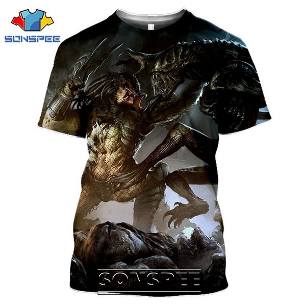 

predator aliens movie 3d print shirts kawaii hippie hippie men clothing