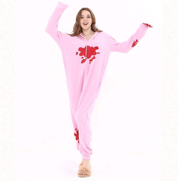 

wholesale polar fleece cosplay stitch costume cartoon animal onesie pink pajama halloween carnival masquerade party jumpsuit, Black