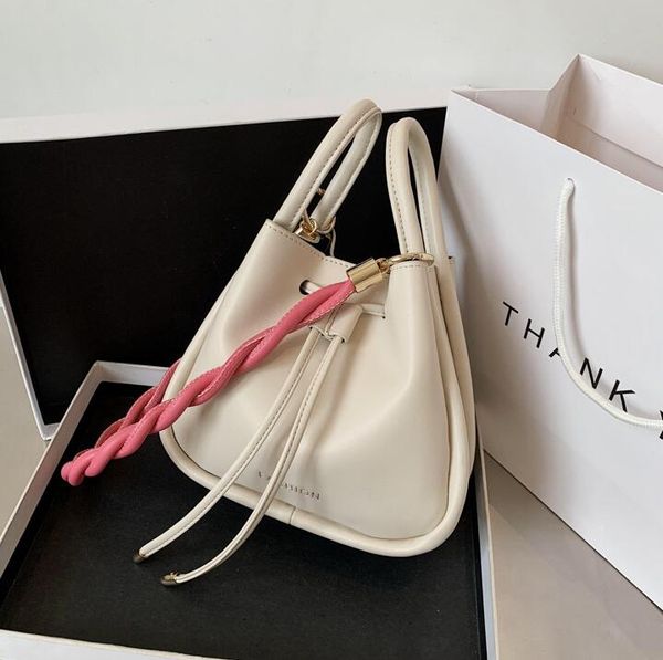 

women bucket bag handbags new style twist straps lady shoulder bags crossbody girls totes