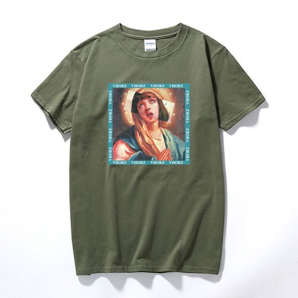 

virgin mary men's t-shirts funny printed short sleeve tshirts summer hip hop casual cotton tees streetwear camiseta