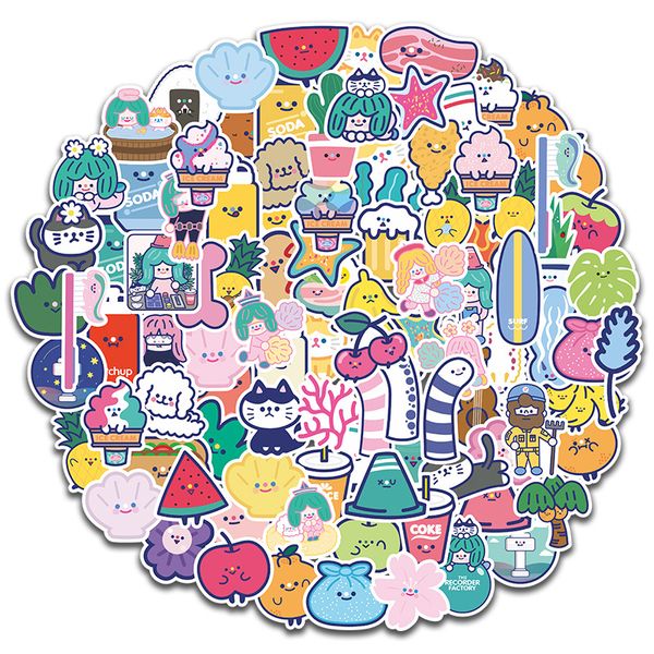 2Sets 200pcs Garota fofa Coração Smiley Smiley Smiley Spetenery Telefone Stickers Capacebooks Capacera