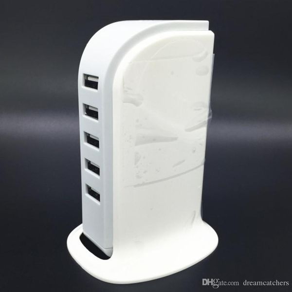 

cgjxs5 usb ports power wall charger 5v 6a 30w us eu plug ac stand deskadapter for iphone 6s ipad samsung s7 htc lg universal with retail