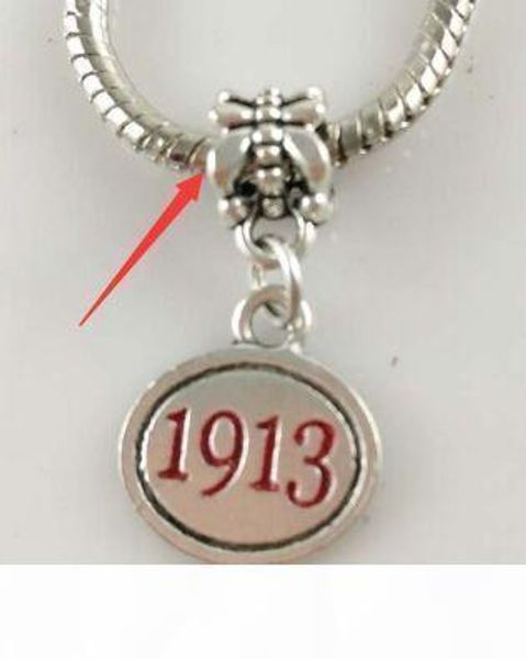 

оптово-sorority греческих delta sigma theta dst эмалировочного очарование красных 1913 очарования 10шта много, Bronze;silver