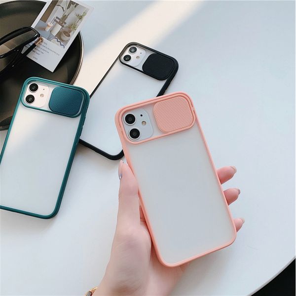 Nuovo Smerigliato Traslucido Completa Antiurto Lente Diapositiva Silicone Custodia Protettiva per Fotocamera per iPhone 11 pro Max XR SE 2020 8 7 Plus 6s Cover