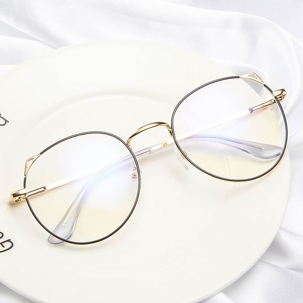 

sunglasses retro anti blue light glasses cat eye frame women optical spectacle eyewear, White;black