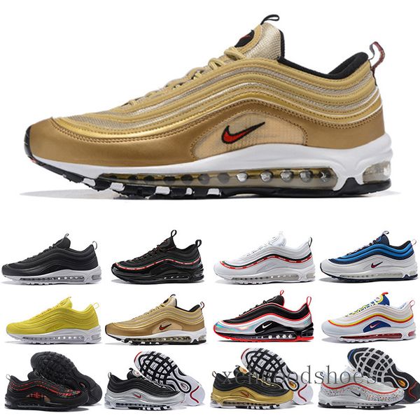 

2018 casual tripel white metallic gold silver bullet white 3m premium running shoes men women sneakers with gift zzr9