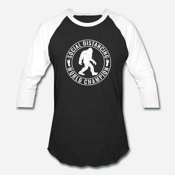 

bigfoot социального дистанцирования champion t shirt men сумасшедшая tee shirt s-xxxl семья сумасшедший юмор лето оригинал