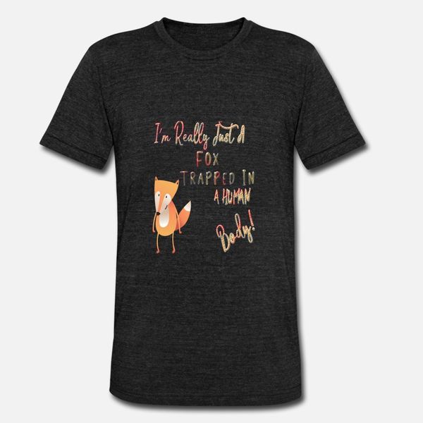

i'm really just a fox trapped in a human body gifts t shirt men design tee shirt crew neck natural cute comical summer vintage shirt