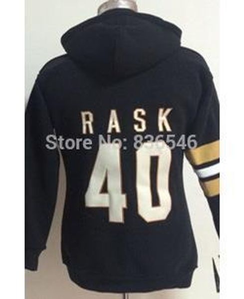 

ice hockey hoodies jerseys bruins #40 tuukka rask black womens hoodie stitched ing, Black;red