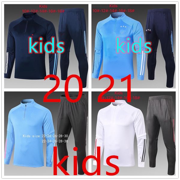 

20 21 kids soccer tracksuit 2020 2021 football shirt uniforms kids kit sets training suit jogging chandal futbol, Black