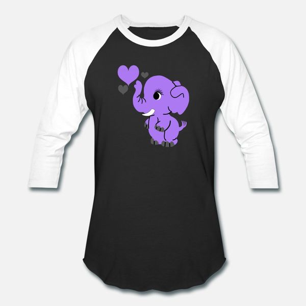 

cute purple baby elephant t shirt men design tee shirt round neck letters sunlight casual spring family shirt