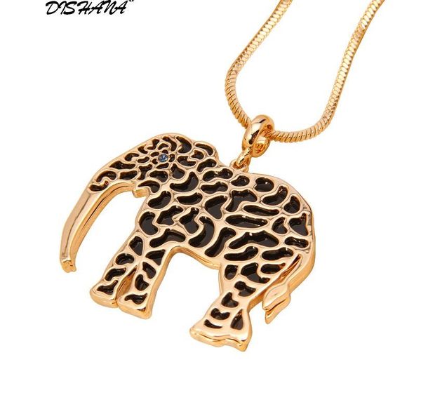 

fashion lovely elephant necklace lucky long design vintage rhinestone statement jewelry necklaces pendants women and005, Silver