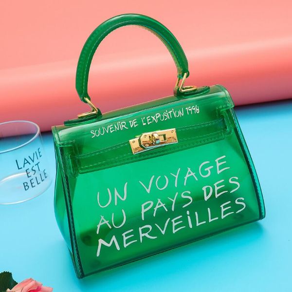 

women's bag new fashion handbag transparent shoulder messenger bag casual versatile women's bag