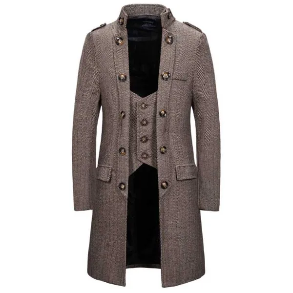 

men's wool & blends men woolen coats casual slim fit casaco sobretudo jaqueta erkek giyim abrigos manteaux plus size masculino korean c, Black