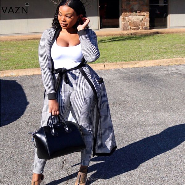 

vazn 2020 new arrival fashion ladies bodycon 3-piece costume o-neck women jumpsuits striped night club rompers am257, Black;white
