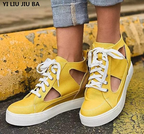 

autumn women flats shoes female hollow breathable casual women shoes slip on flats loafers lace up vulcanized woman mujer, Black