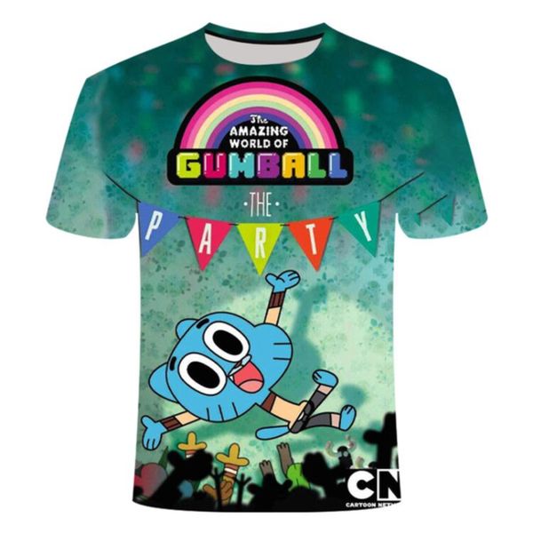 

gumball amazing world gumball pattern awesome graphic 3d print shirts plus size hentai horror men clothing