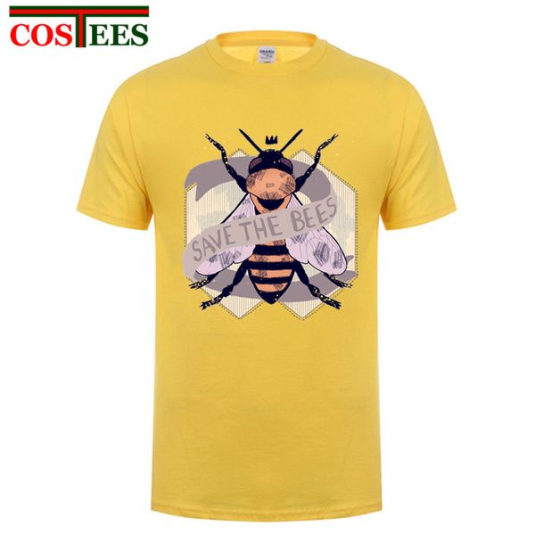 

mens simple shirt premiumcotton honeycomb tshirt save the bees men t shirt male tee shirt bee comb nest beehive t-shirt