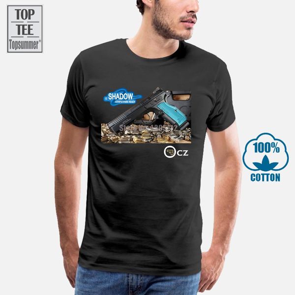 

new fashion mens cz 75 shadow mens black t-shirt s-3xl