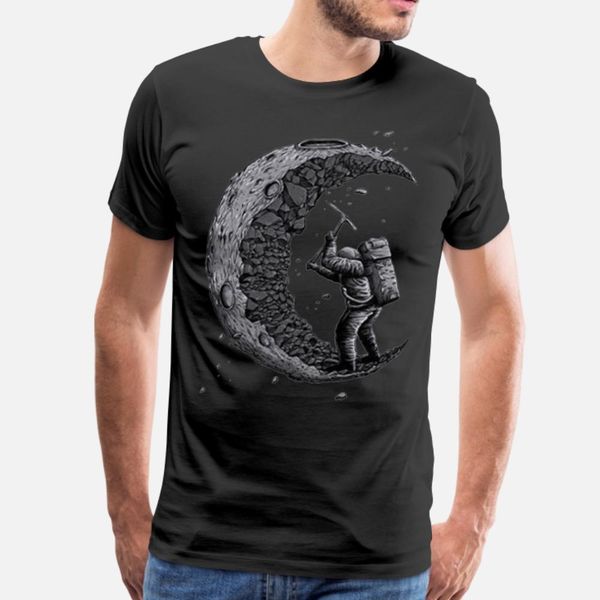 

digging the moon funny t shirt men character short sleeve size s-3xl clothing cute casual spring trend shirt