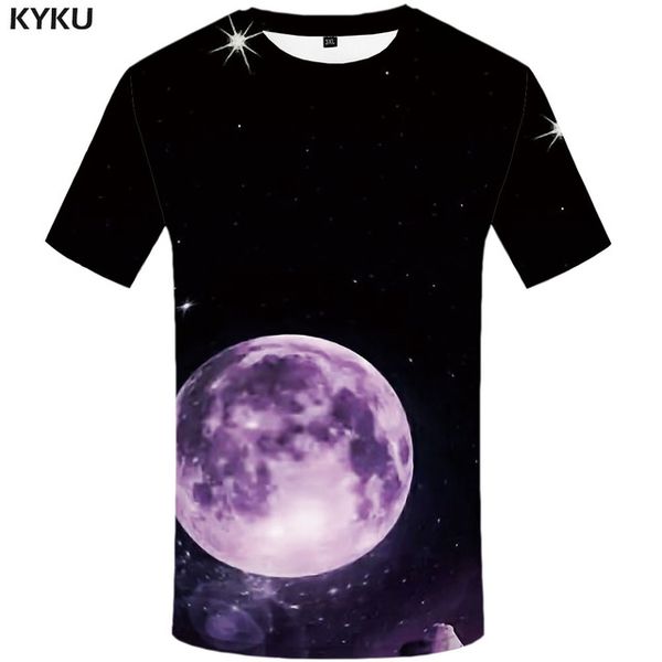 

brand earth galaxy anime moon printed print 3d print shirts oversized comics funny men clothing